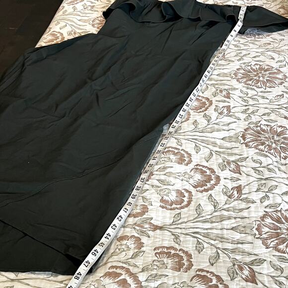 A.L.C. Evangeline Flared One Shoulder Ruffle Midi Dress Sz 6 - Picture 10 of 10